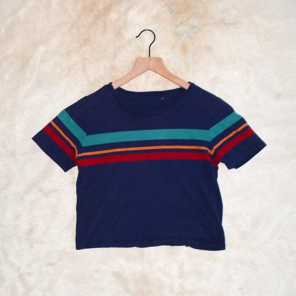 Vintage Stripe Cropped Tee (70's)